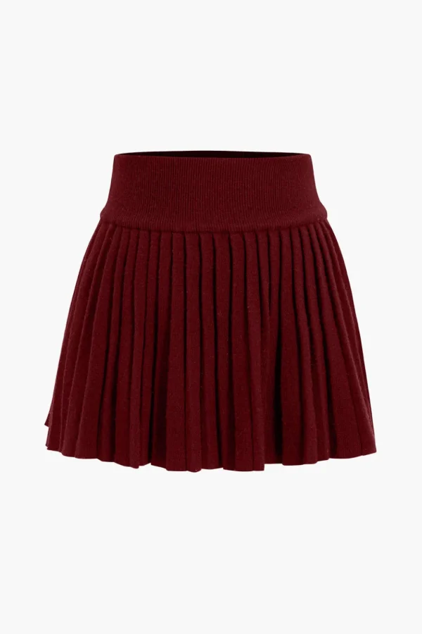 Basic Knit Pleated Skirt>MICAS Discount