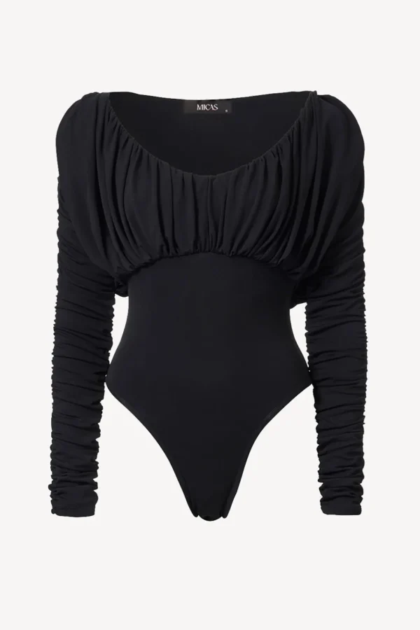 Basic Ruched Bodysuit>MICAS New