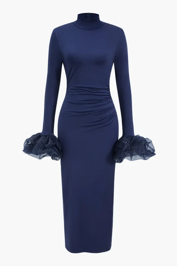 Bell Sleeve Long Sleeve Maxi Dress>MICAS Best