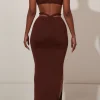 Braids Bare Shoulder Cut Out Maxi Dress>MICAS Fashion
