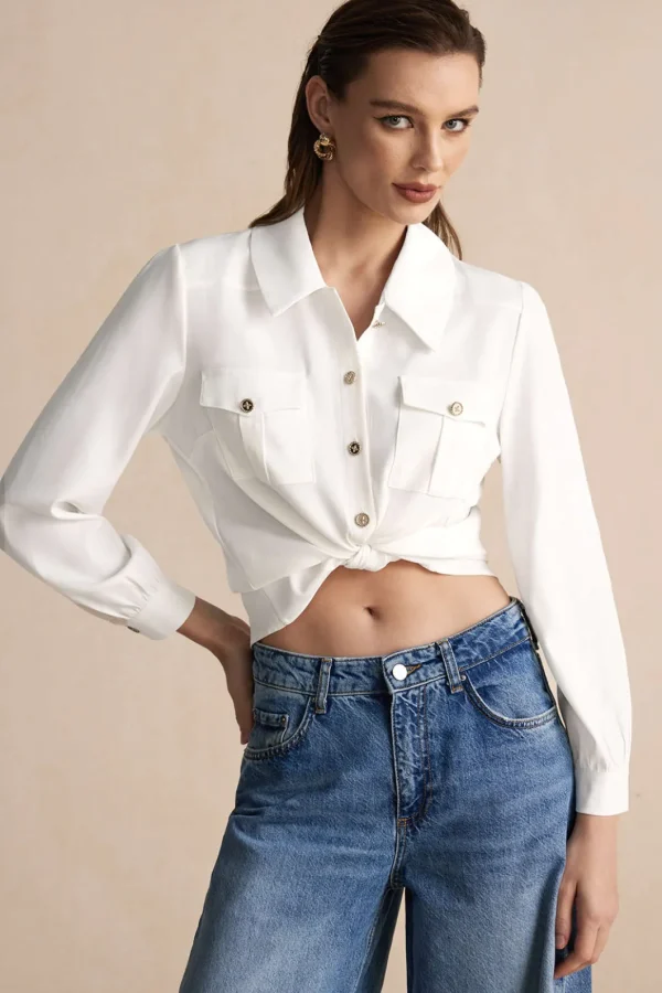Button Pocket Long-Sleeve Shirt>MICAS Clearance