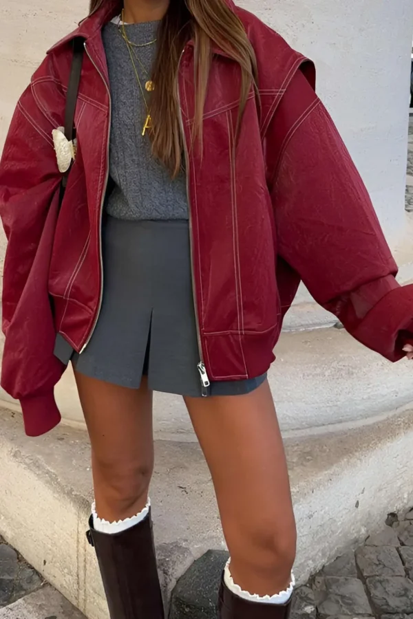 Collared Zipper Jacket>MICAS Hot