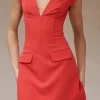 Corset V-Neck Short Sleeve Mini Dress>MICAS Fashion