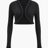 Cropped Long-Sleeve Top>MICAS Outlet