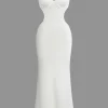 Cut Out Backless Bustier Slip Maxi Dress>MICAS Fashion