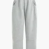 Drawstring Elastic Waist Trousers>MICAS Discount