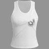 Embellished Ruched Tank Top>MICAS Clearance
