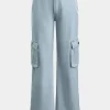 Flap Pocket Straight Leg Jeans>MICAS Hot
