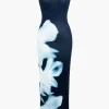 Floral Print Slip Maxi Dress>MICAS Discount