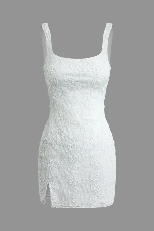 Flower Design Slit Tank Mini Dress>MICAS Sale