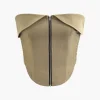 Foldover Smocked Side Zipper Tube Top>MICAS Sale