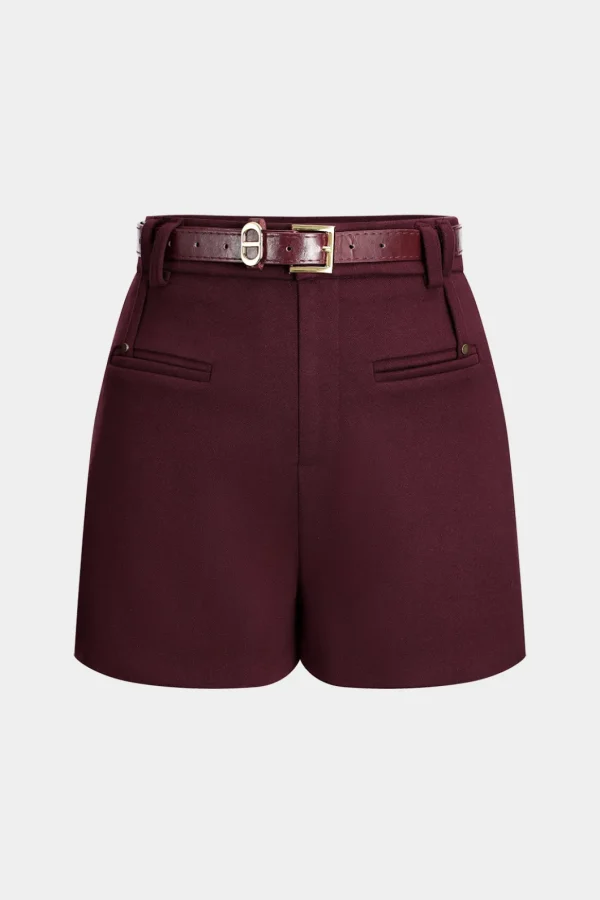 High Waist Belted Shorts>MICAS Outlet