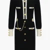 Knit Chain Button Long Sleeve Dress>MICAS Best