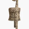 Leopard Print Mesh Halter Tube Top>MICAS Hot