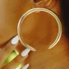 Metal Exaggerated Geometric Semicircular Earrings>MICAS Outlet