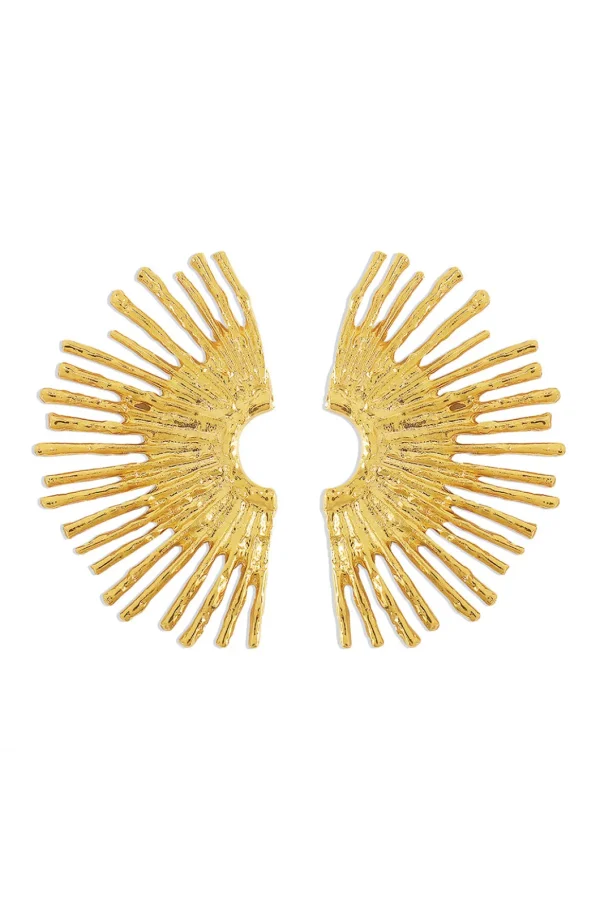 Metal Scalloped Earrings>MICAS New