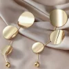 Metallic Round Piece Earring>MICAS Clearance
