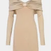 Off Shoulder Long Sleeve Mini Dress>MICAS Best