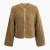 Round Neck Fleece Zip Up Long Sleeve Coat>MICAS Hot