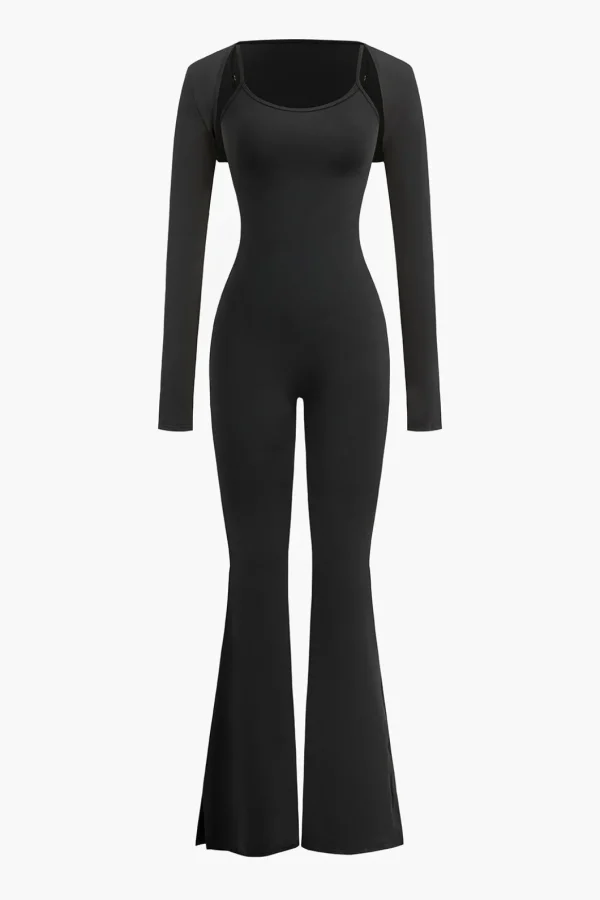 Slit Leg Cami Jumpsuit And Shrug Set>MICAS Online