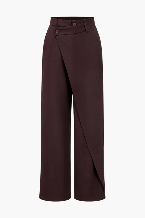 Solid Asymmetrical Trousers>MICAS New