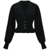 Solid Knit V-Neck Long-Sleeve Top>MICAS Clearance