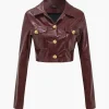 Solid PU Button And Pocket Details Jacket>MICAS Hot