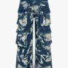 Tie Dye Flap Pocket Cargo Jeans>MICAS Hot