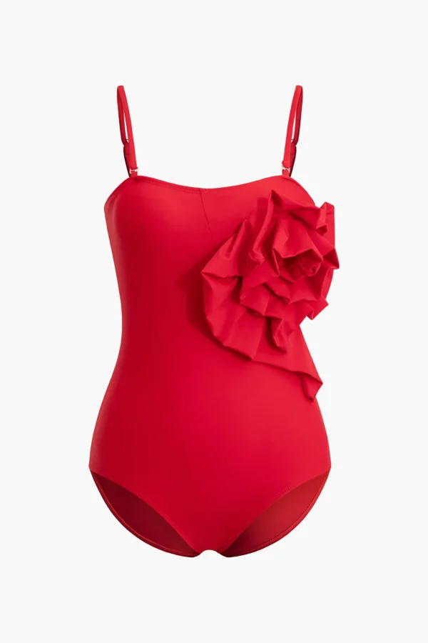 Tummy Control 3D Flower Cami One-piece Swimsuit>MICAS Outlet
